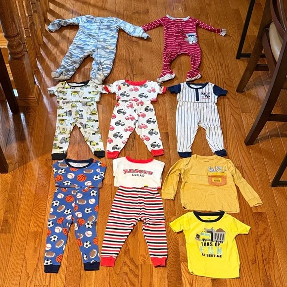18M Pajama Set Bundle – 14 total Pieces - Picture 1 of 13